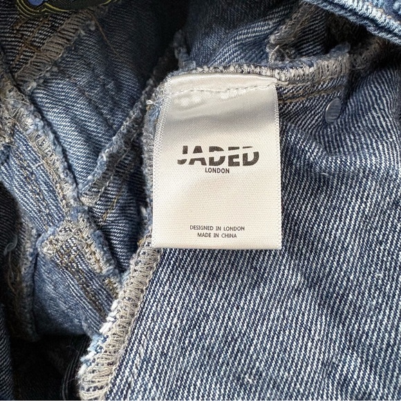 Jaded London Jeans Jaded Man & Curly Fry Slouchy Boyfriend Fit Size 25 NEW - Picture 9 of 11